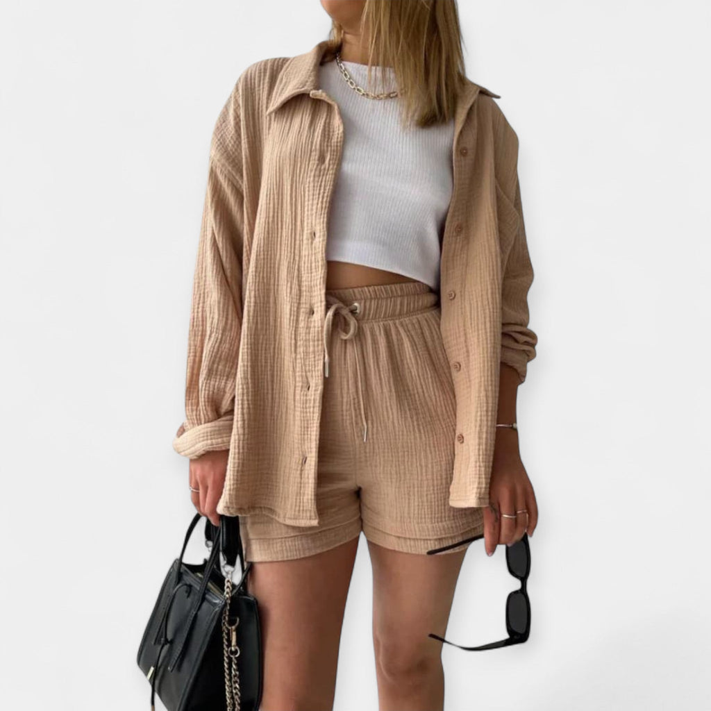 Two-Piece Summer Set Topaz and Shorts