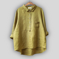 Linen Green Blouse Simplicity