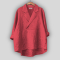 Linen Blouse "Pink Aura"