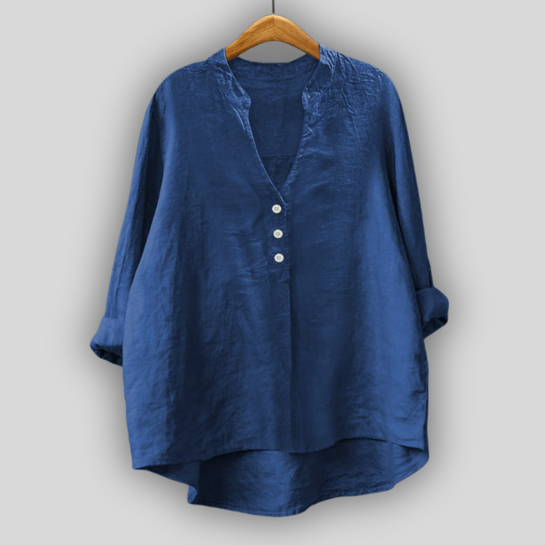 Linen Blouse with Buttons