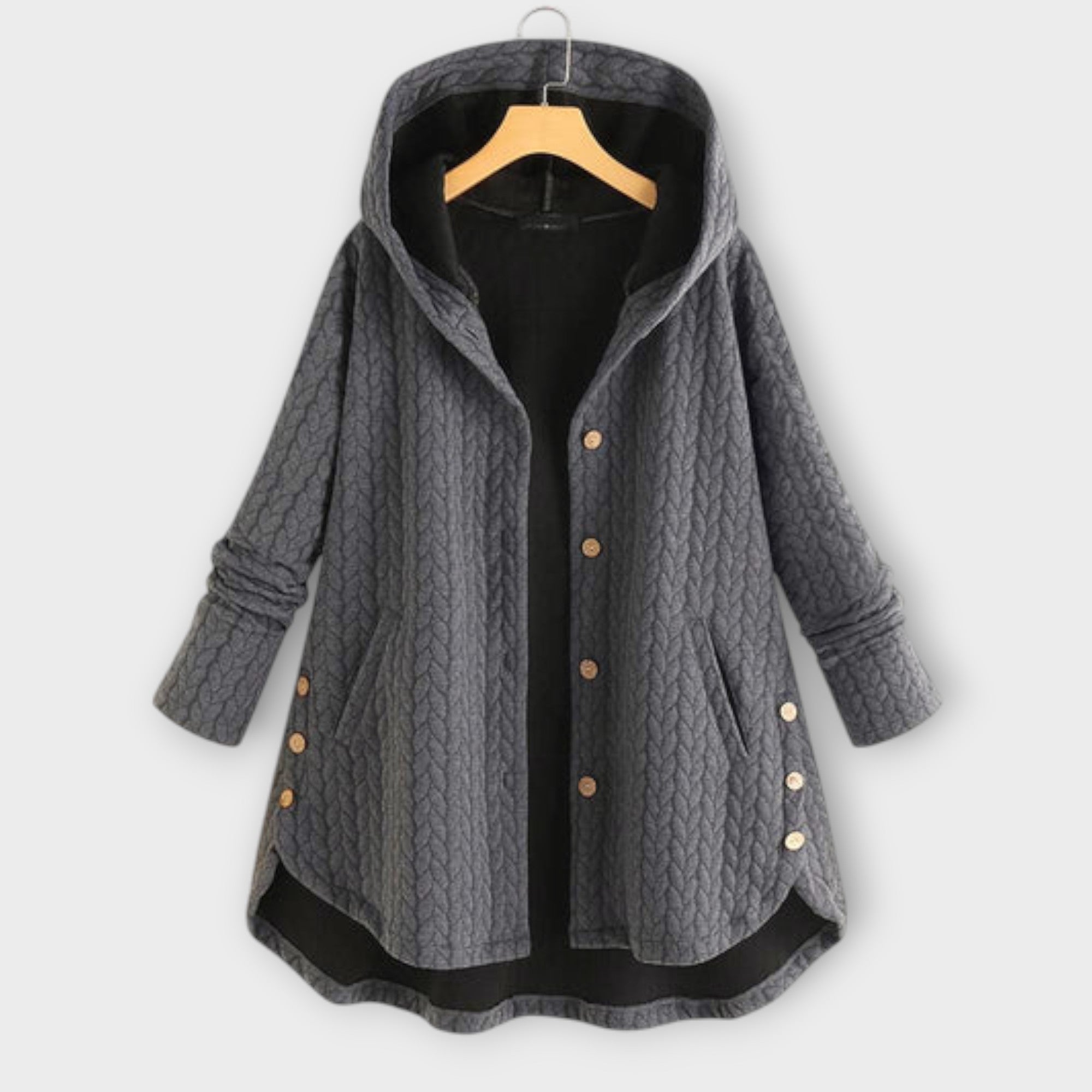 Leslie - Warm Jacket with Buttons