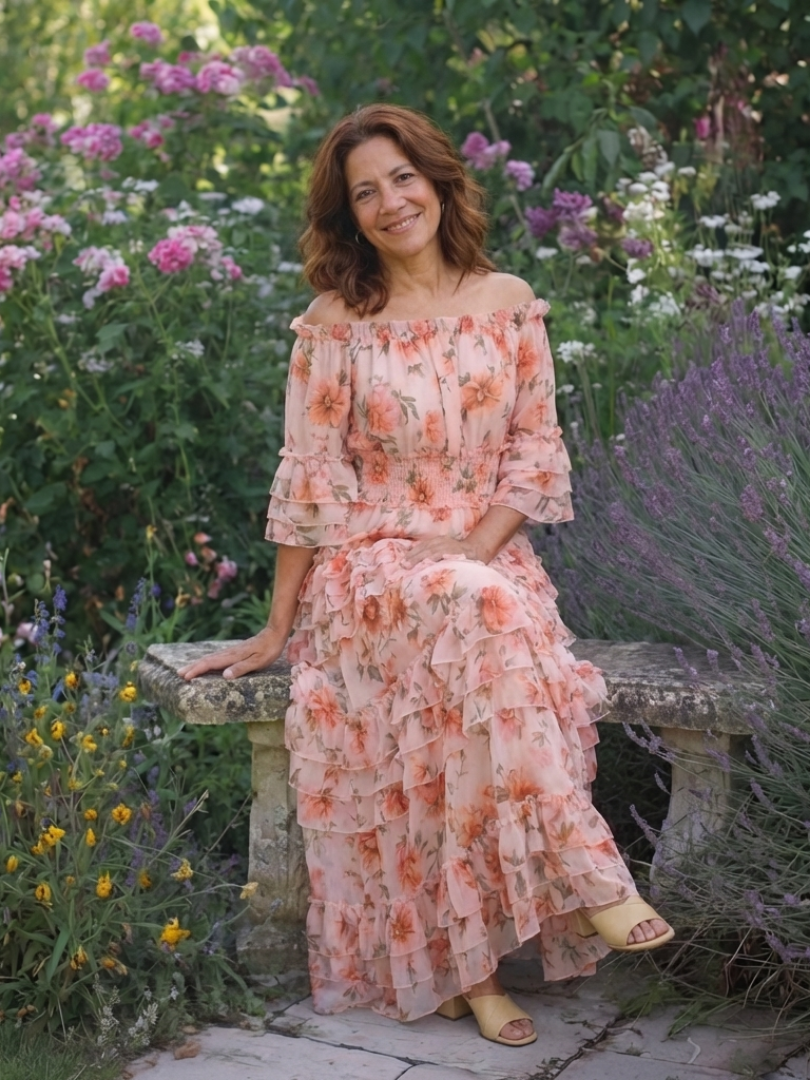 Rosalie | Floral Off-Shoulder Ruffle Maxi Dress