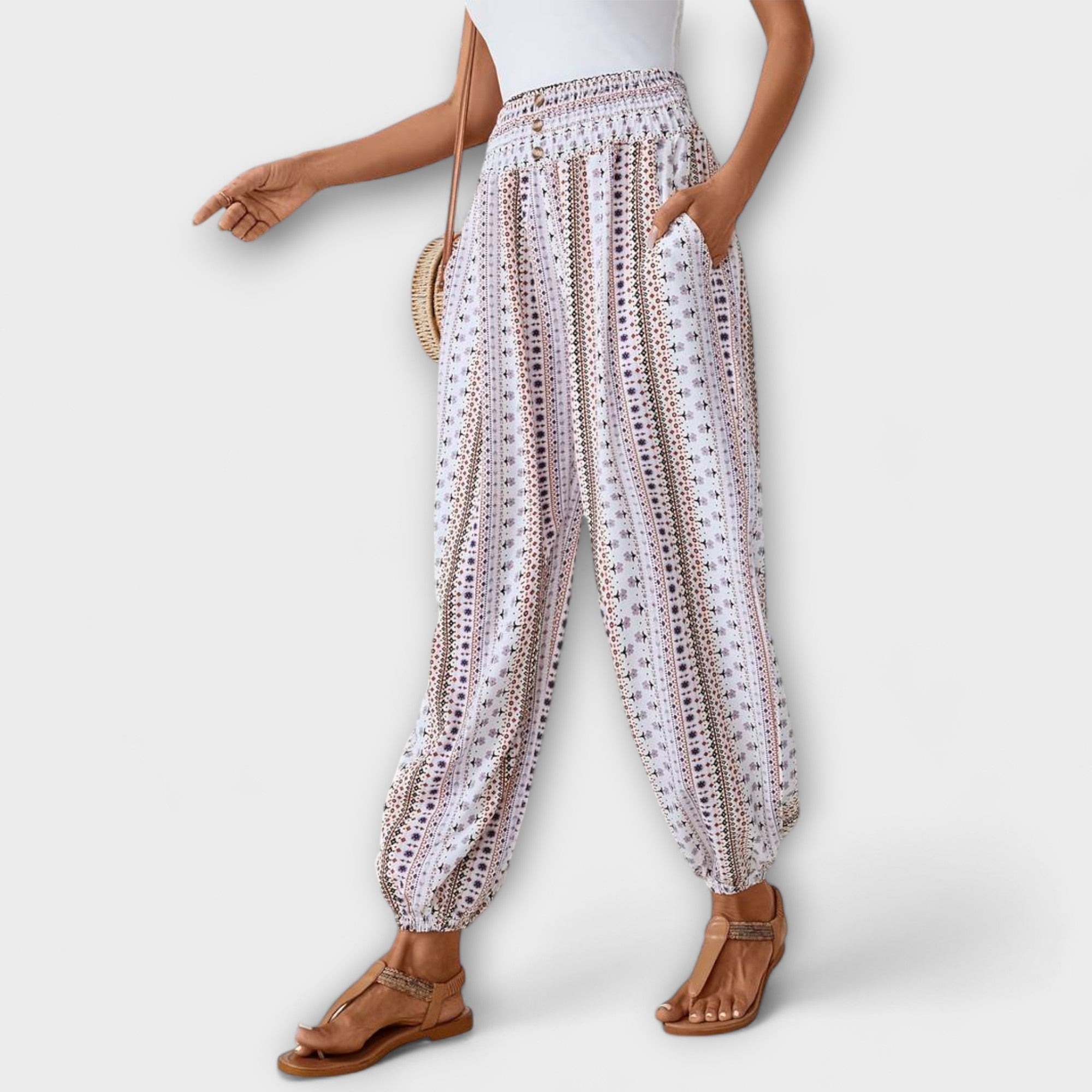 Ava™ - Tights with Ethnic Graphic