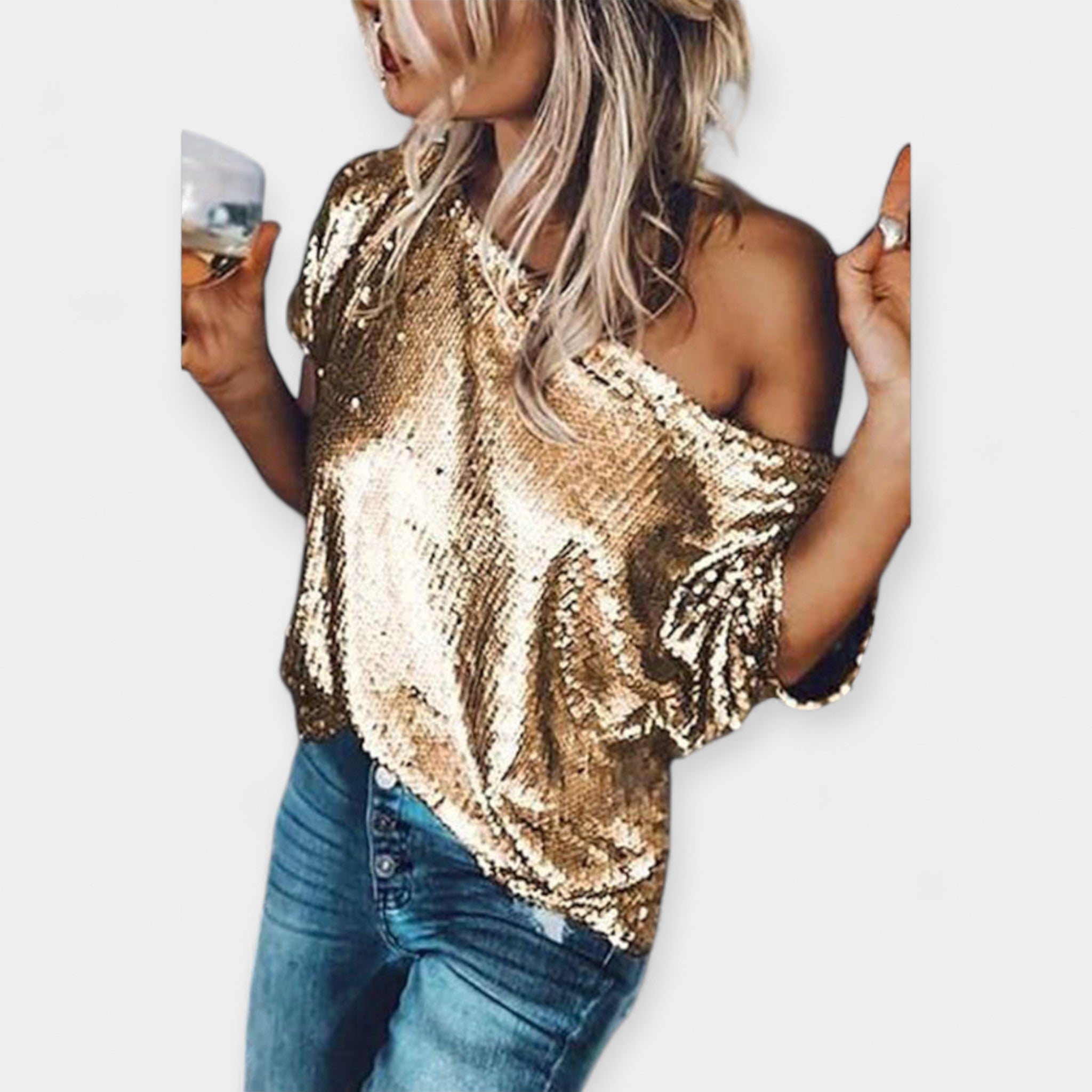 Blouse with Sequins
