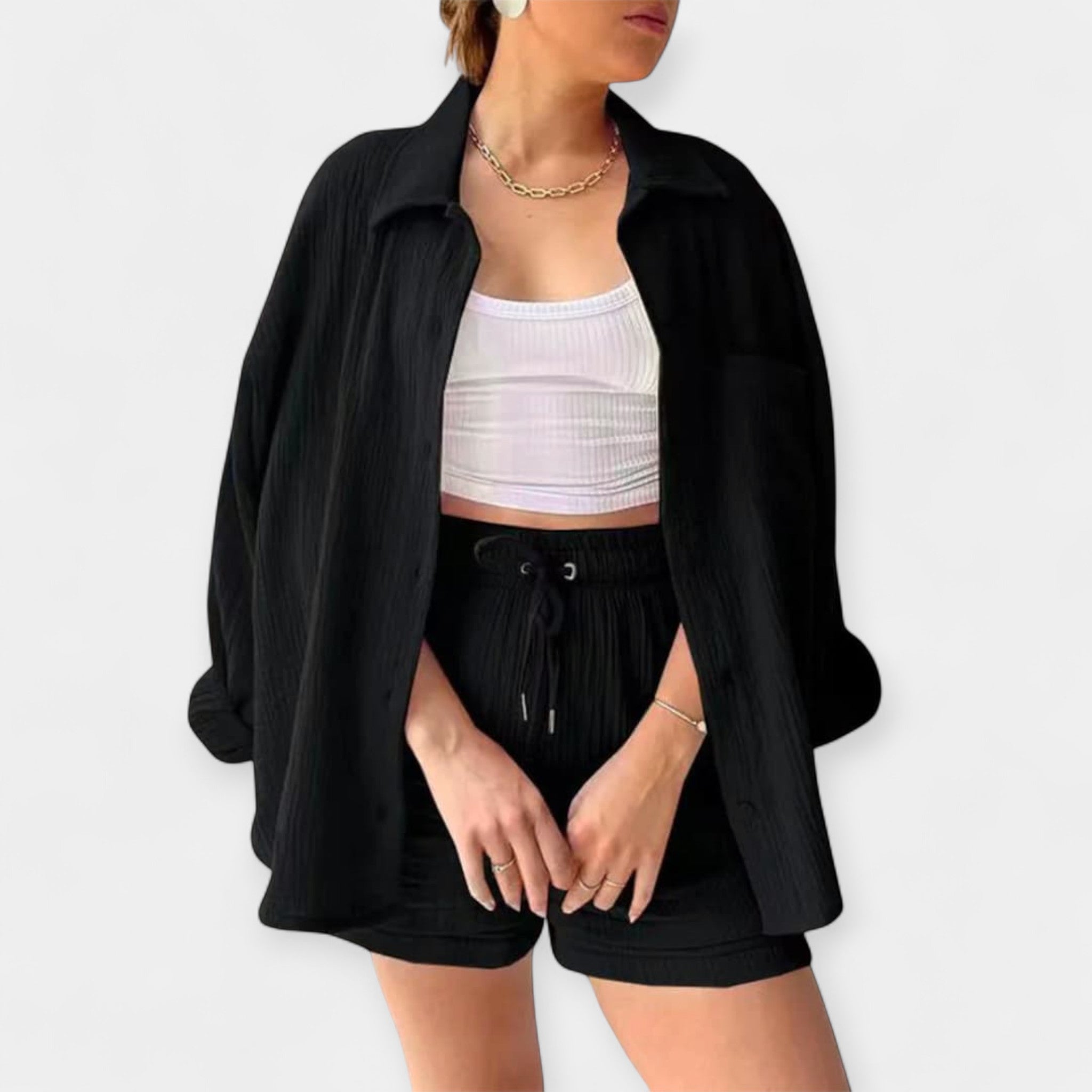 Two-Piece Summer Set Topaz and Shorts