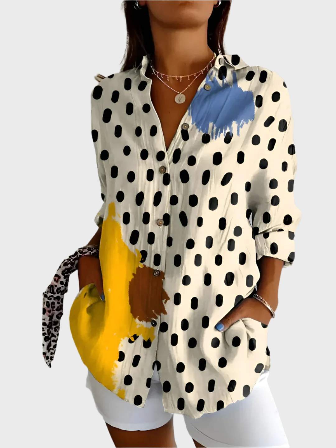 Cotton Floral Pattern Shirt