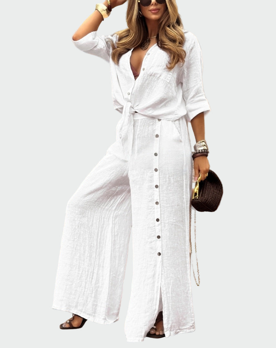Women's Modern One-Color Two-Piece Suit