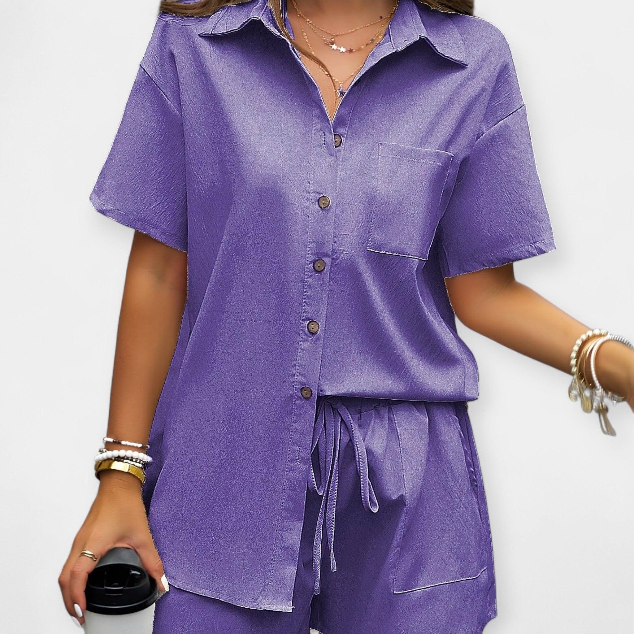 Comfortable Set with Shirt and Shorts