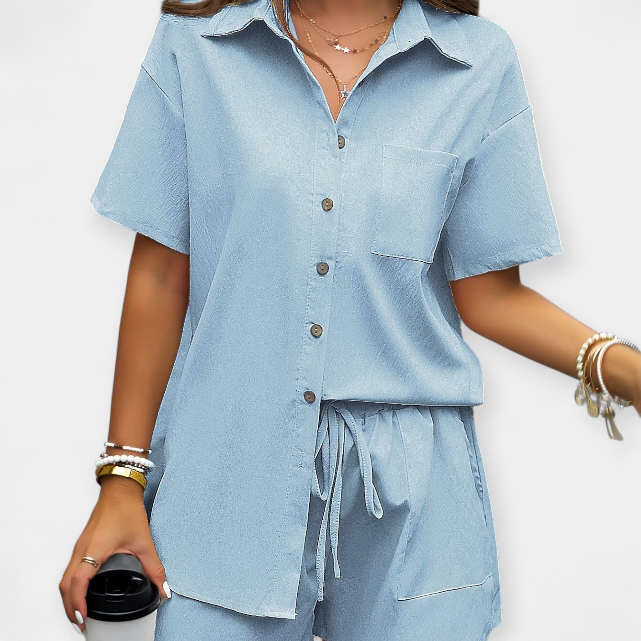 Comfortable Set with Shirt and Shorts