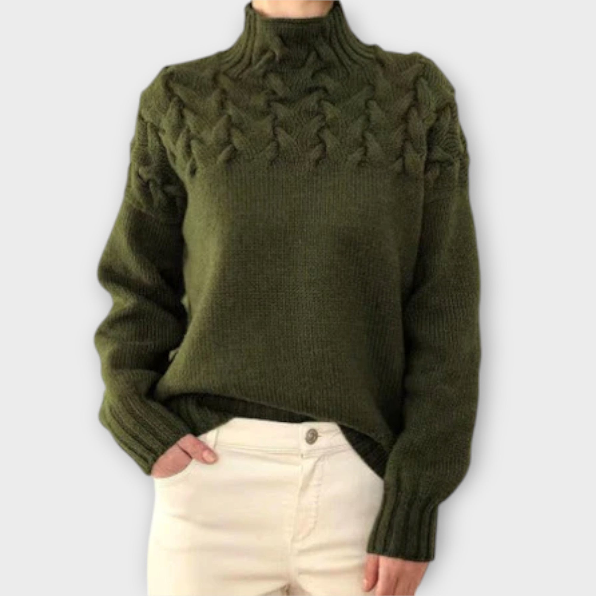 Eva - Women's Sweater with Knitting Details