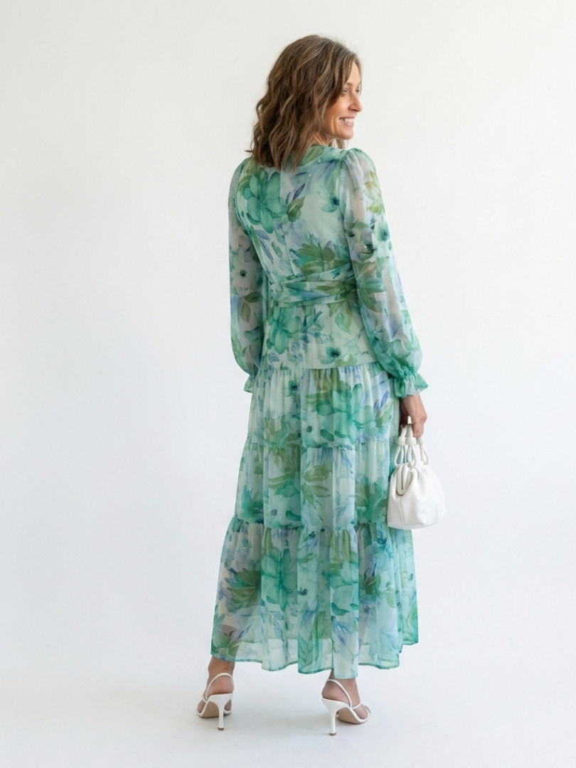 Althea | Floral Long Sleeve Maxi Dress