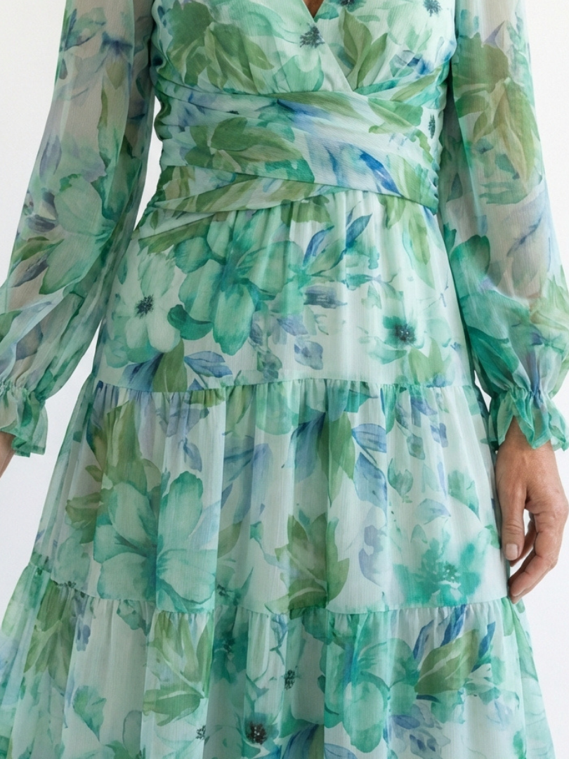 Althea | Floral Long Sleeve Maxi Dress