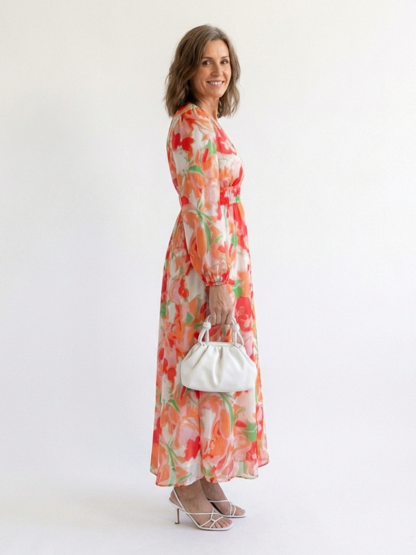 Althea | Floral Long Sleeve Maxi Dress