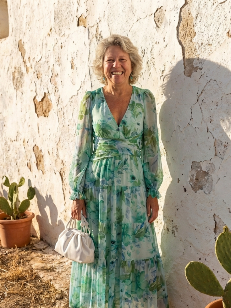 Althea | Floral Long Sleeve Maxi Dress