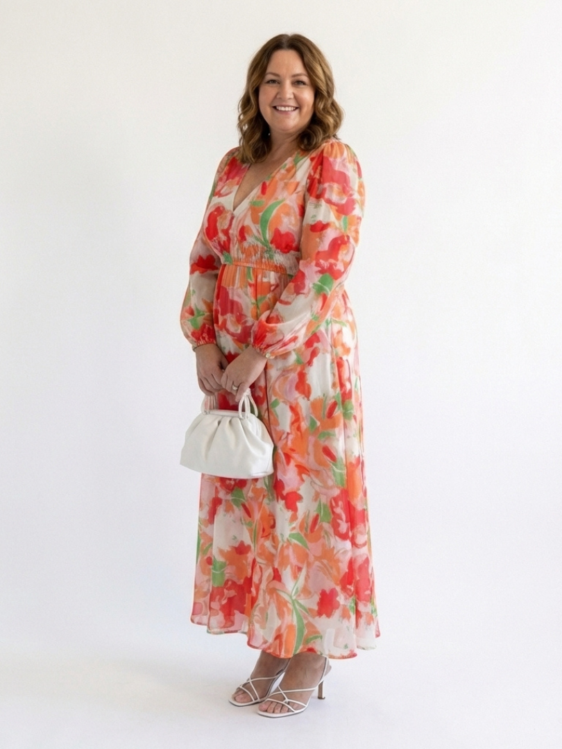 Althea | Floral Long Sleeve Maxi Dress