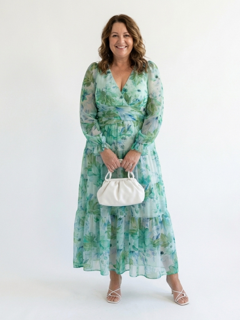 Althea | Floral Long Sleeve Maxi Dress