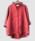 Linen Blouse Brown Serenity