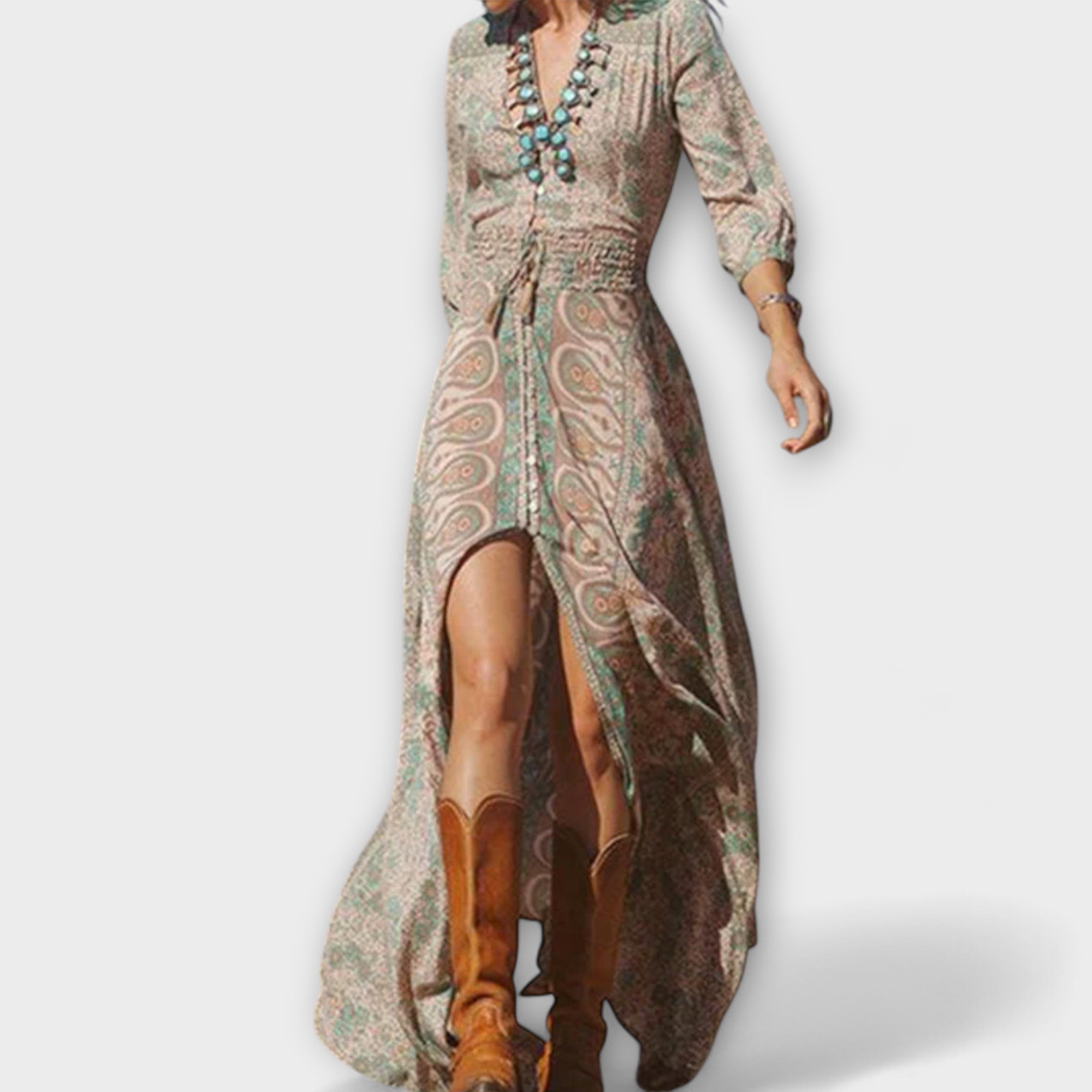 Long Dress in Soft Bohemian Style