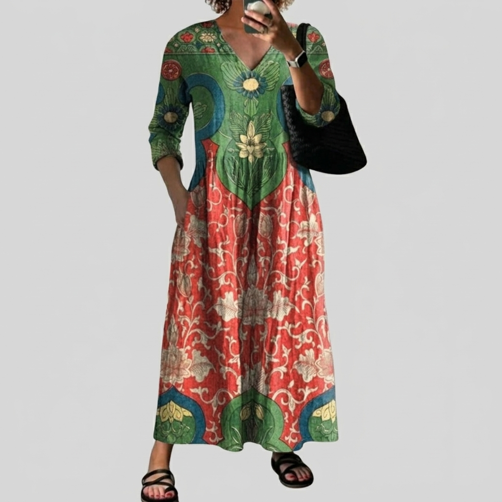 Judith | Vintage Floral Maxi Dress
