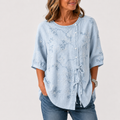 Livia | Elegant Blouse with Floral Embroidery