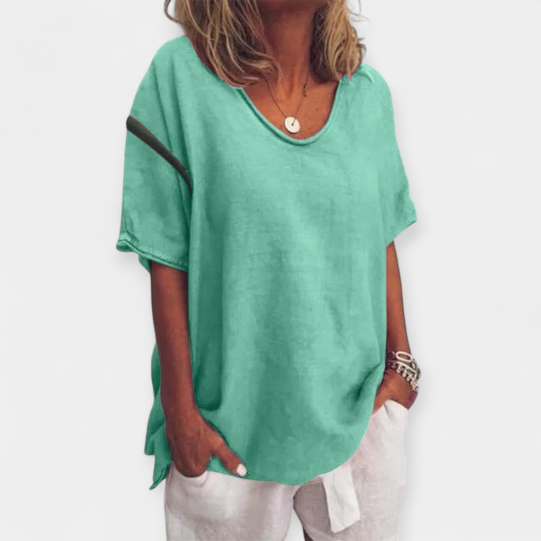 Summer Shirt with V-Neck