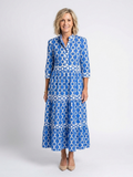 Ysolde | Chain-Print Three-Quarter Sleeve Midi Dress