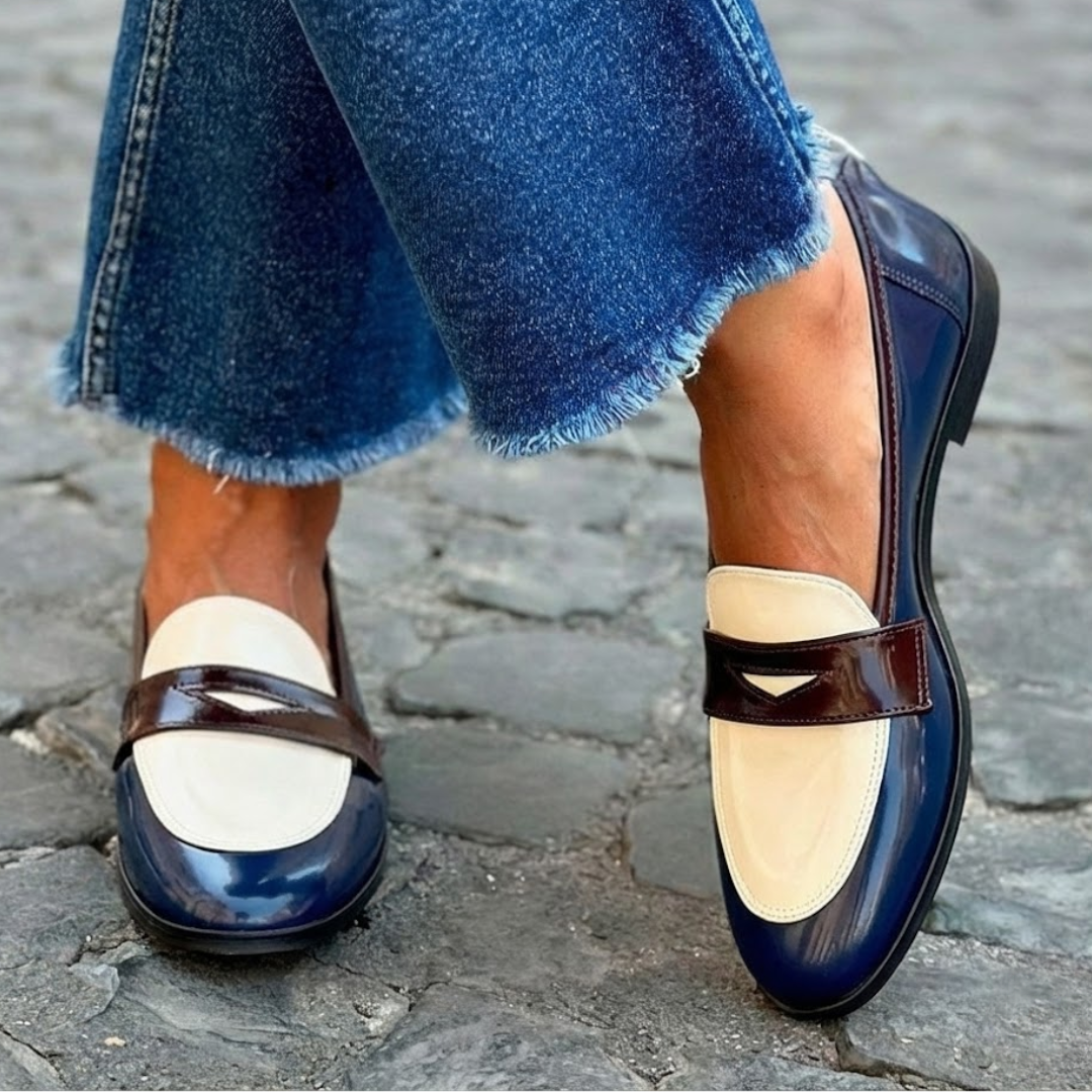Claudia™ | Mocasini cu Contrast