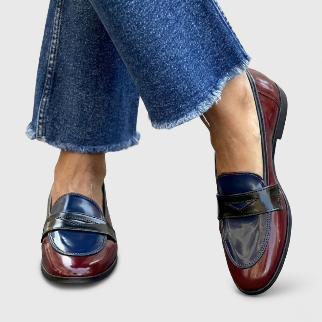 Claudia™ | Mocasini cu Contrast