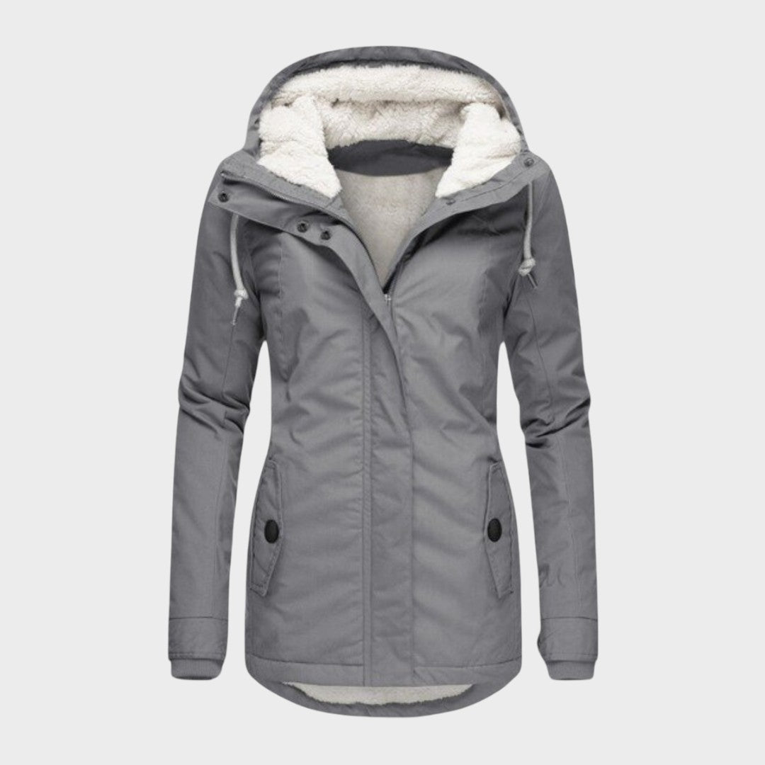 Malvina - Quilted Cotton Coat with Hood