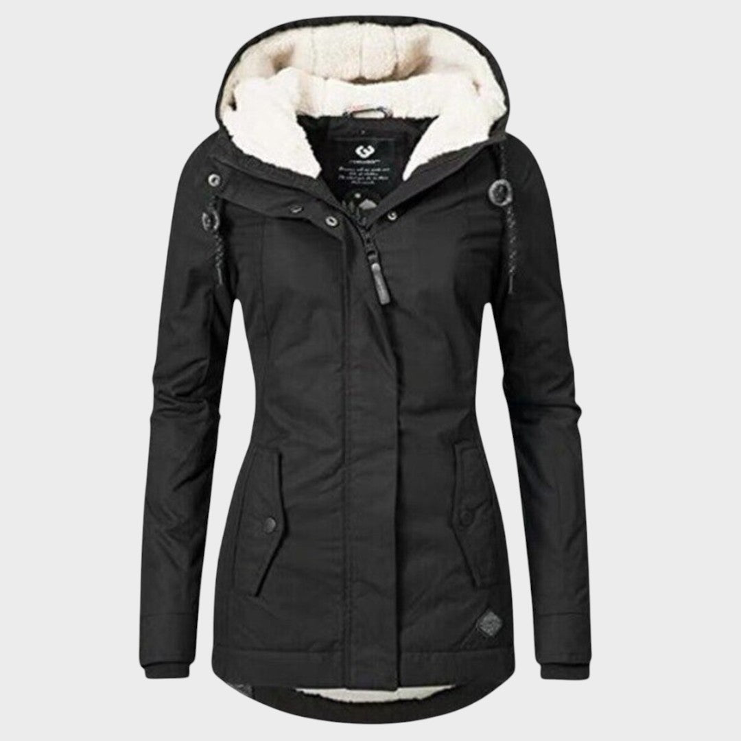 Malvina - Quilted Cotton Coat with Hood
