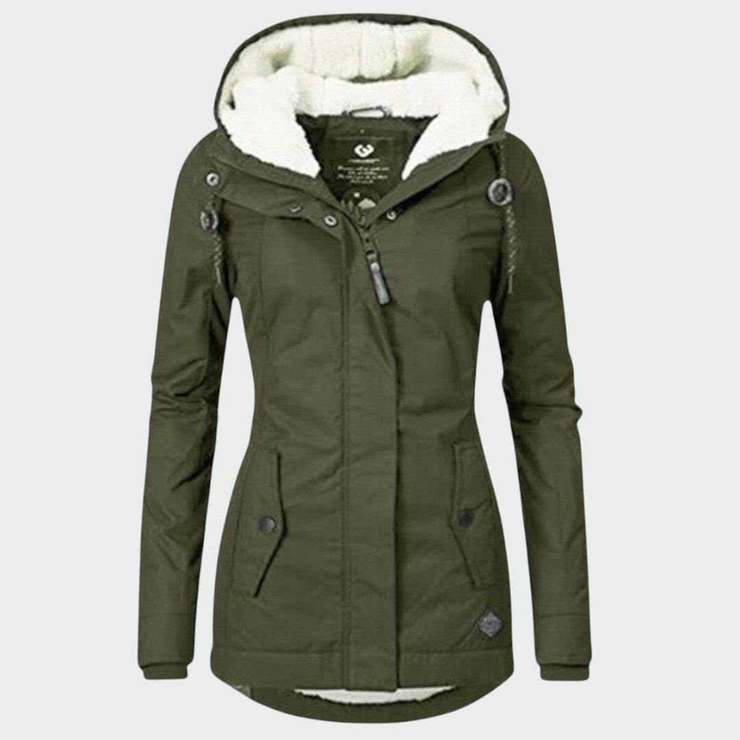 Malvina - Quilted Cotton Coat with Hood