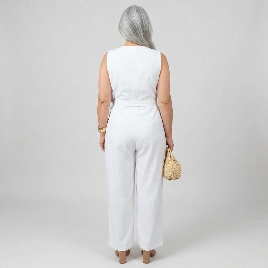 Mia - Sleeveless Wrap V-Neck Jumpsuit