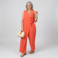 Mia - Sleeveless Wrap V-Neck Jumpsuit