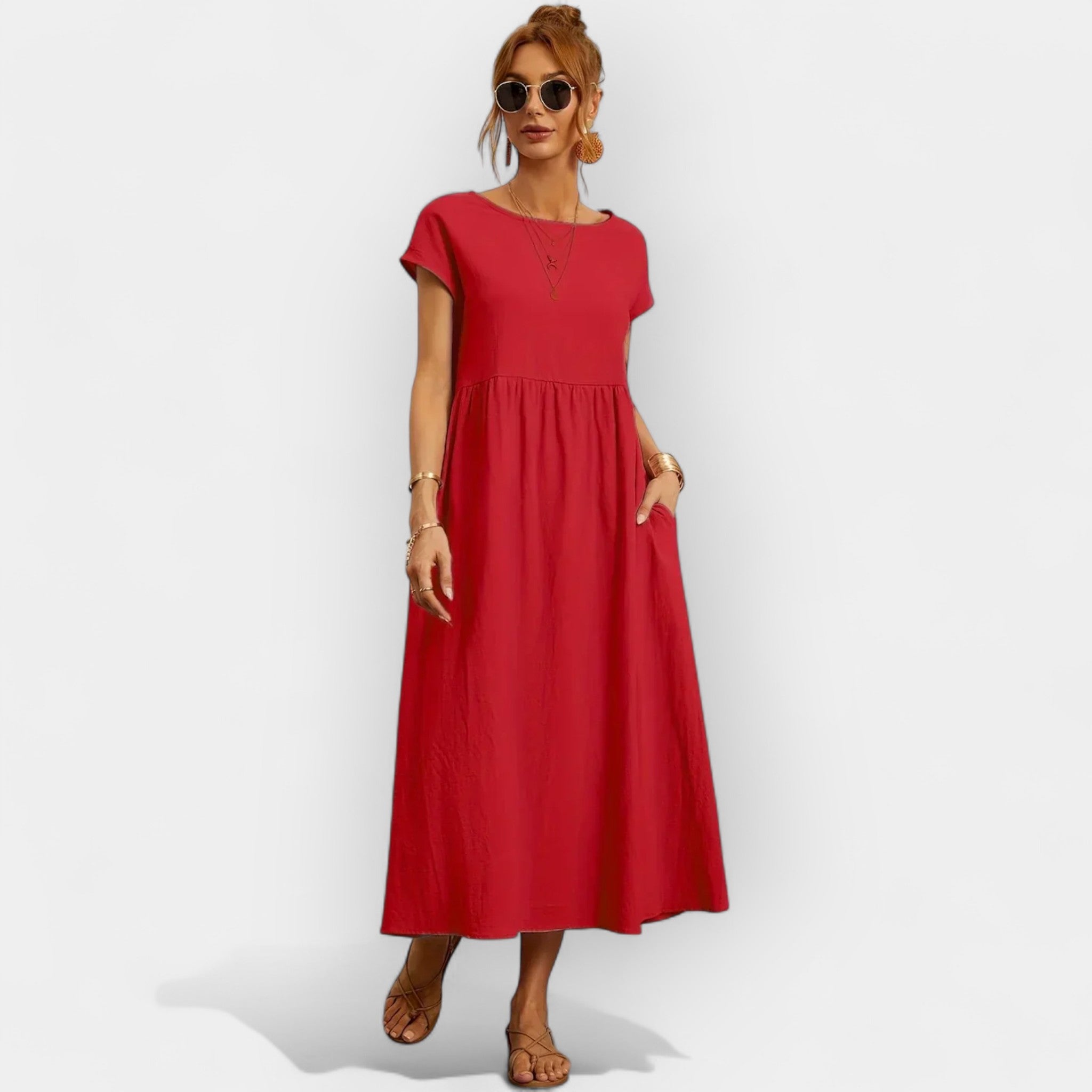 Easy Cotton Dress with Pockets