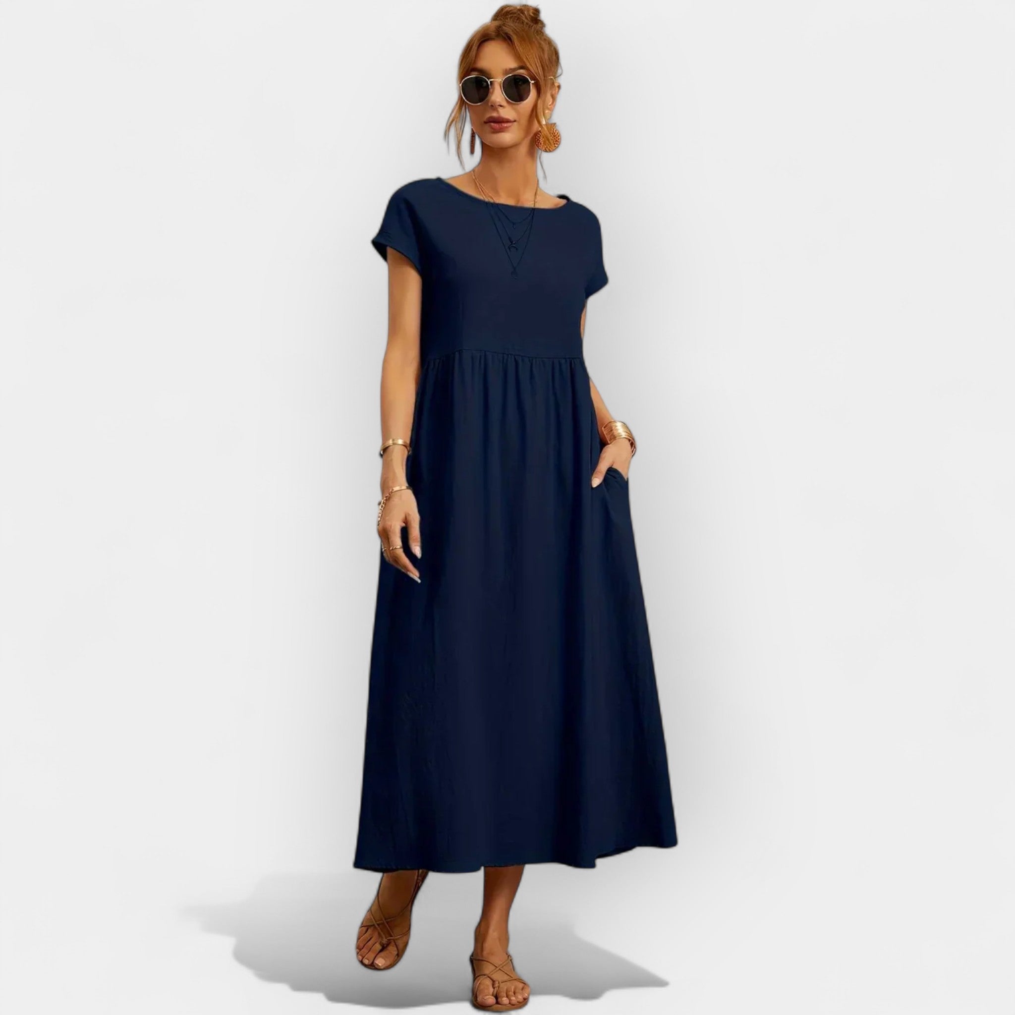Easy Cotton Dress with Pockets