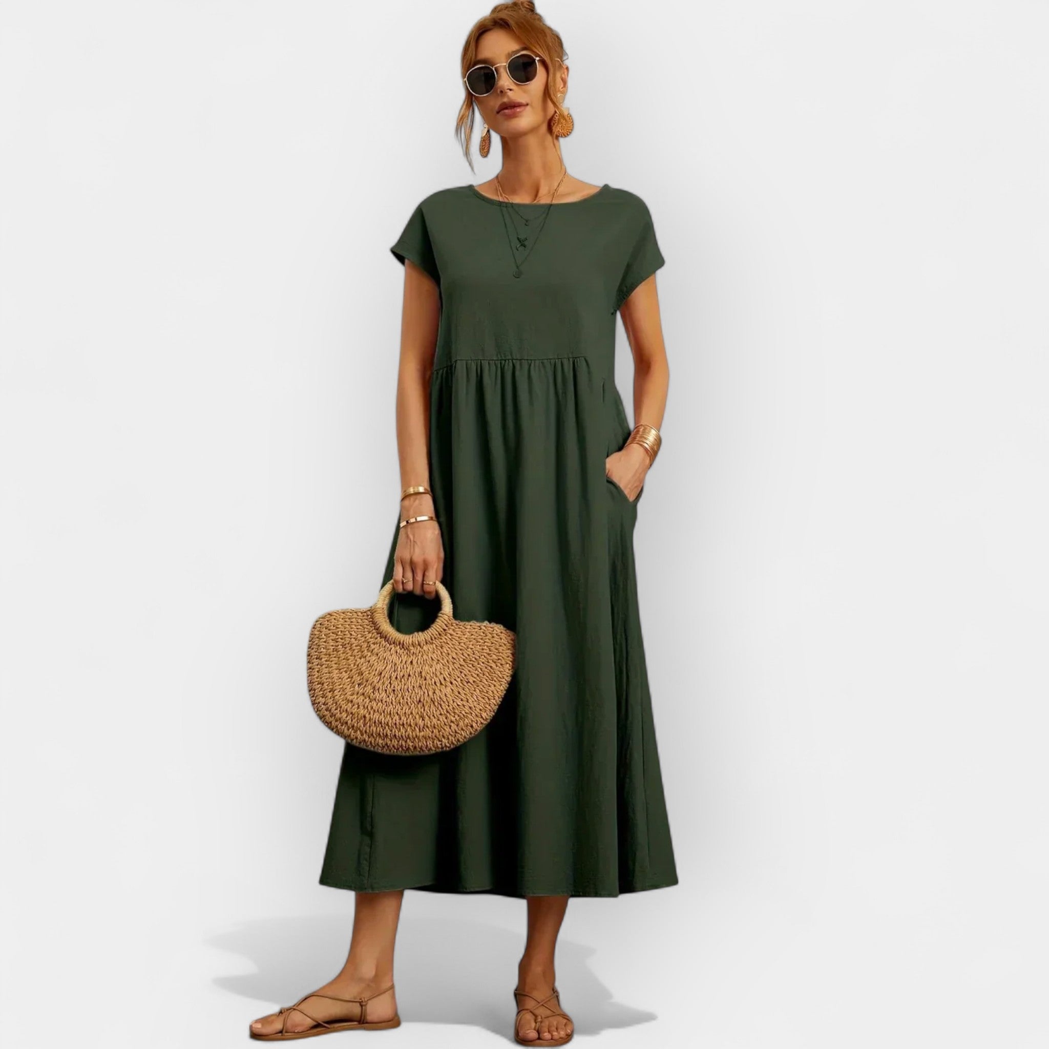 Easy Cotton Dress with Pockets