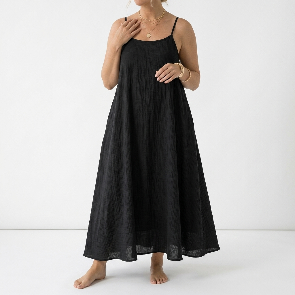 Backless Lace-Up Maxi Dress