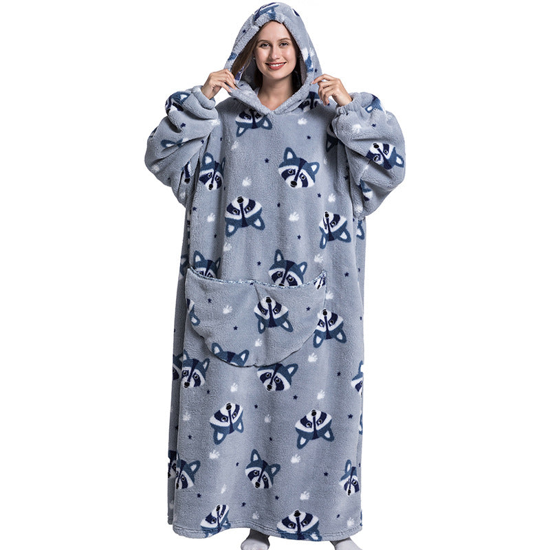 HugWear™ | Raccoon Dream Oversized Hoodie Blanket