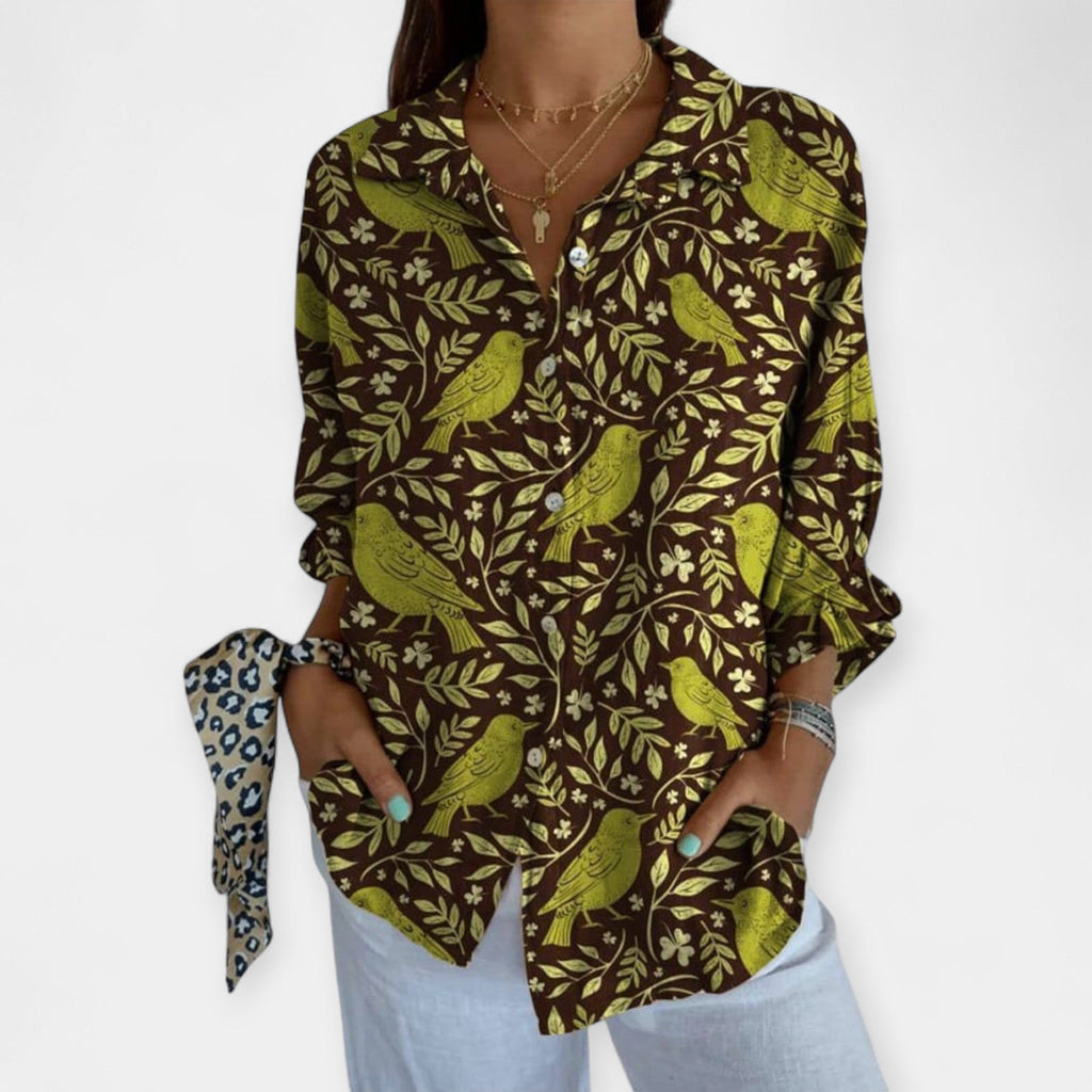 Creative Linen Shirt with Comfortable Fit