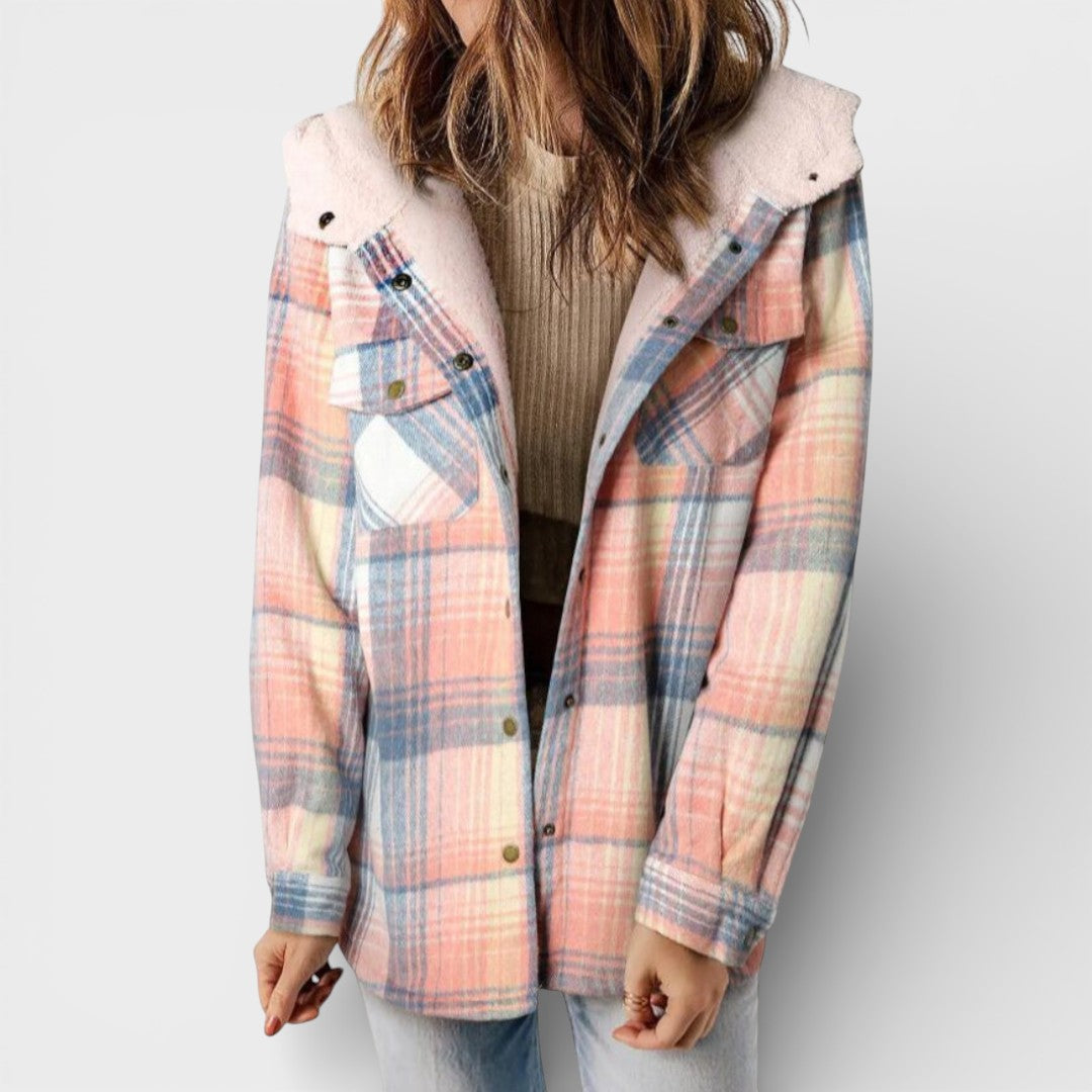 Claudia™ | Plaid Hooded Jacket