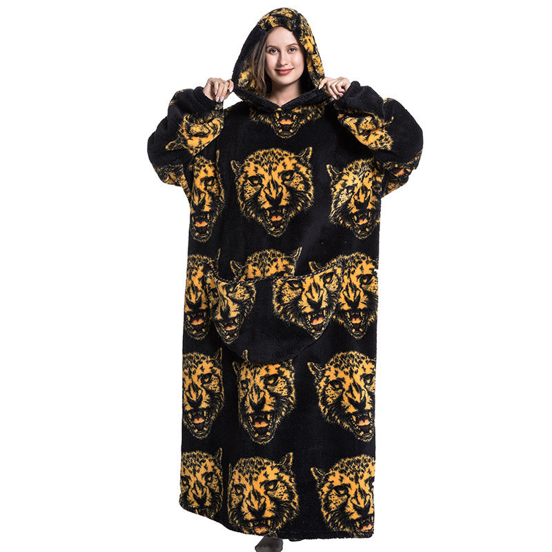 HugWear™ | Fierce Leopard Oversized Hoodie Blanket