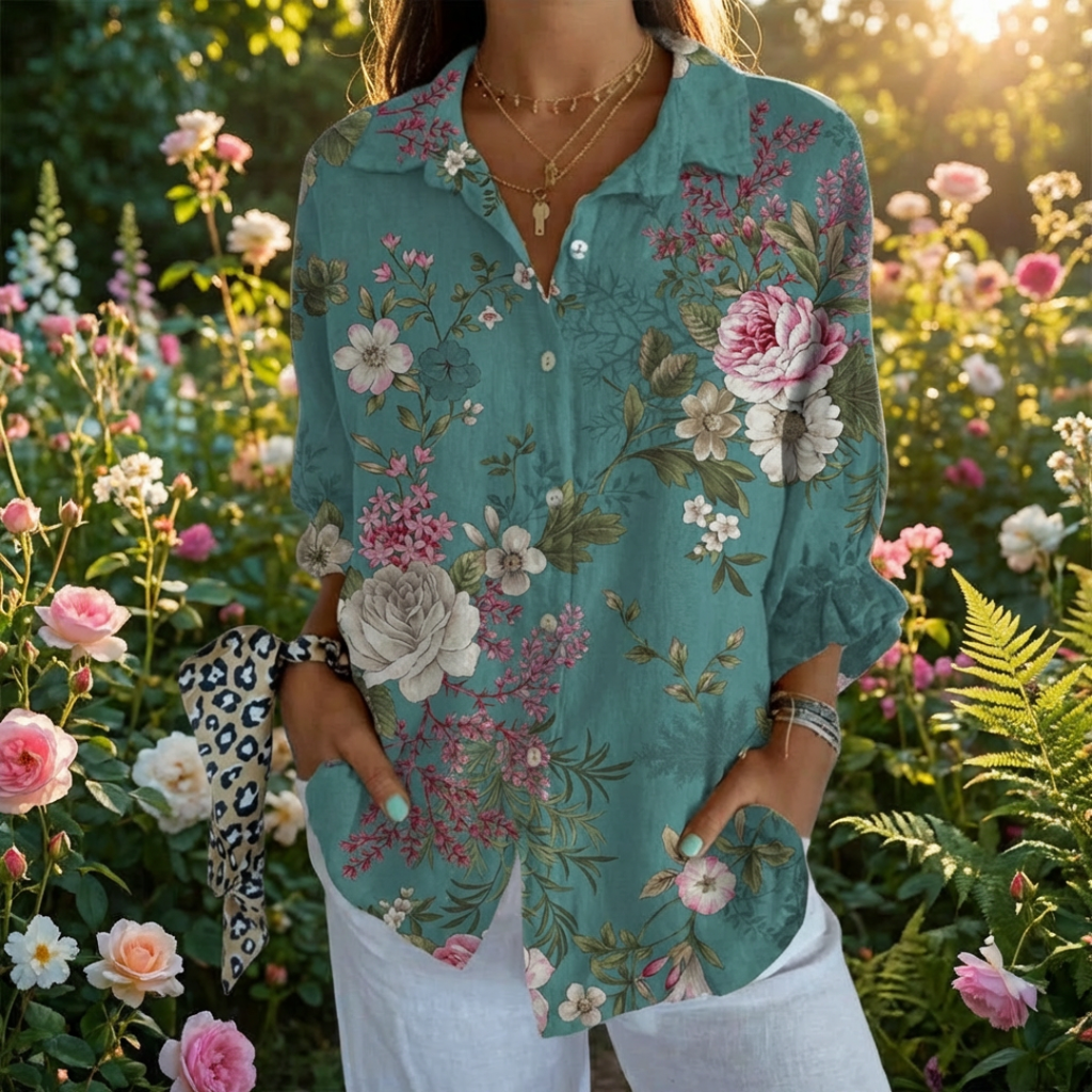 Creative Linen Shirt with Comfortable Fit