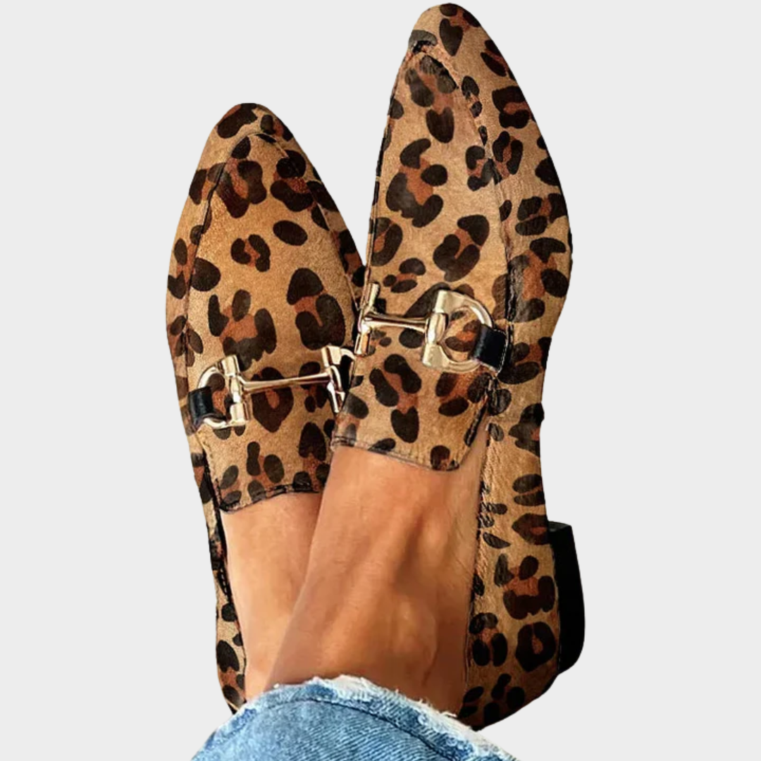 Gia - Mocasini Eleganți cu Leopard