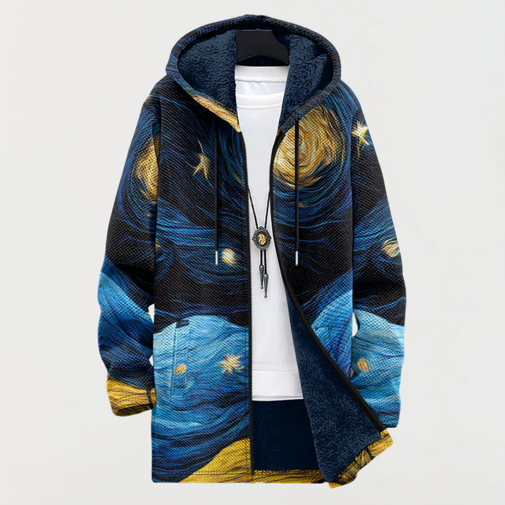 Jacket with Starry Sky Pattern