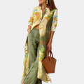 Stylish Set with Long Shirt and Pants, Modern Simplicity and Comfortable Flow