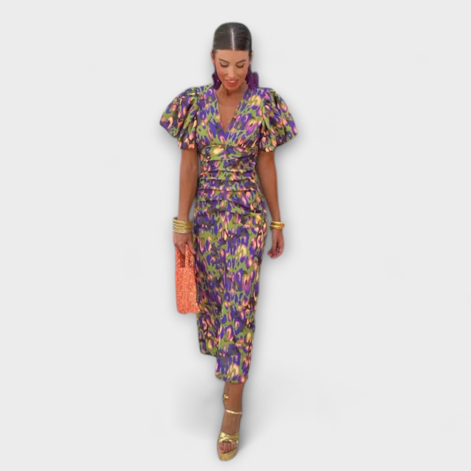 Vanessa - Elegant Dress with V Neckline