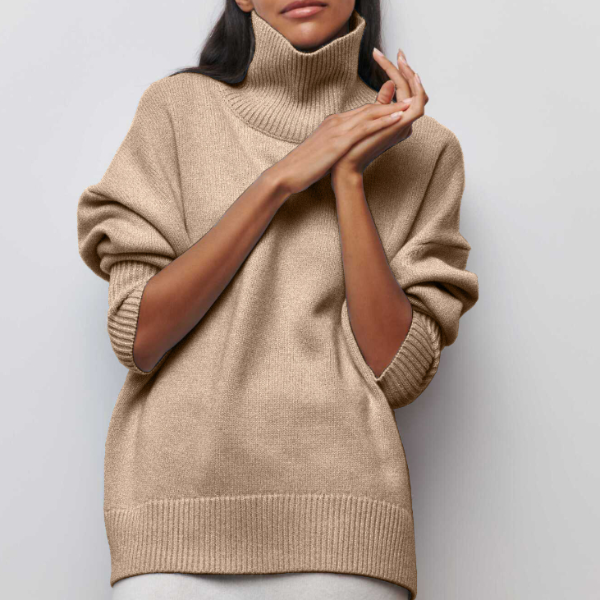 Katrielle - comfortable sweater with a high neck