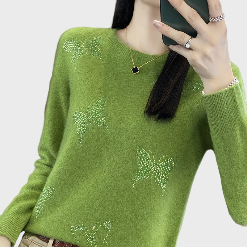 Sweater with Butterfly Pattern