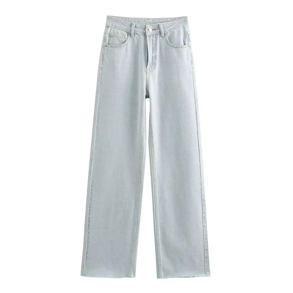 Ava™ | Flared Jeans Ice Blue