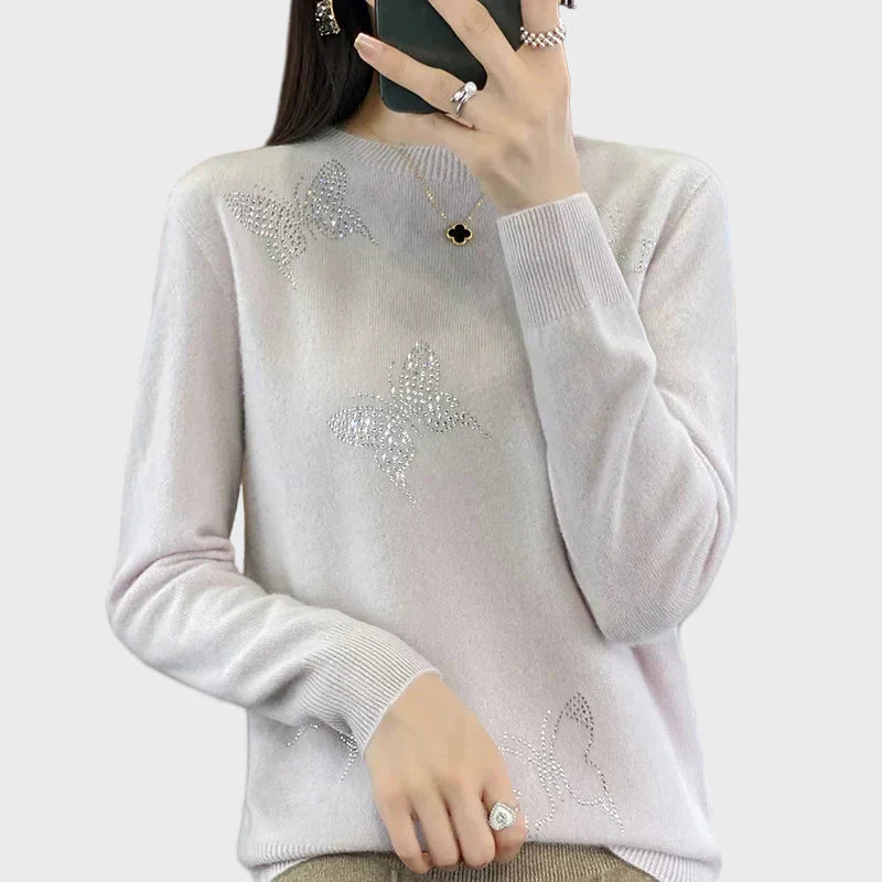 Sweater with Butterfly Pattern